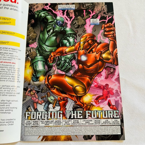 🛍️🛍️ MARVEL THE INVISIBLE IRONMAN IN FORGING FUTURE AMERICAN WELDING SOCIETY - Picture 7 of 10